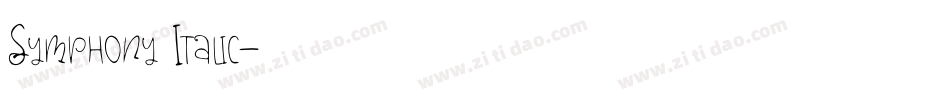 Symphony Italic字体转换